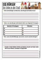 Vorschau - Arbeitsblätter - Mittelalter Ständegesellschaft - Die Bürger - Arbeitsblätter & Lösungen - Seite 3