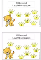 Vorschau - Arbeitsblätter - Silben + Leuchtbuchstaben äöü (Piloten, Vokale, Silbenkerne) - Seite 2