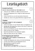 Vorschau - Arbeitsblätter - Universallesetagebuch einfach - Seite 1