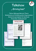 Vorschau - Arbeitsblätter - Sprechanlass : Talkshow (Speaking training) - Deckblatt