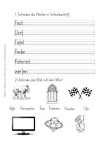 Vorschau - Arbeitsblätter - Schreib- und Leseübung Buchstabe F - SAS, Druckschrift - Fibel - Seite 2
