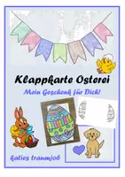 Vorschau - Mal- und Bastelvorlagen - Klappkarte Osterei - Deckblatt