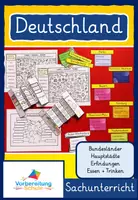 Vorschau - Arbeitsblätter - Deutschland: Bundesländer + Hauptstädte + Erfindungen und mehr - Deckblatt