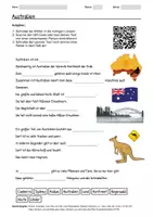 Vorschau - Arbeitsblätter - Arbeitsblatt zum Thema "Australien" + Onlineübung & MP3 + Mindmap + Infografik - Deckblatt
