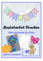 Vorschau - Mal- und Bastelvorlagen - Basteln im Herbst: Drachen - Deckblatt