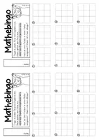 Vorschau - Arbeitsblätter - Mathebingo (Kopiervorlage) - Seite 2