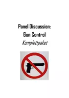 Vorschau - Arbeitsblätter - Panel Discussion: Gun control in the USA - Deckblatt