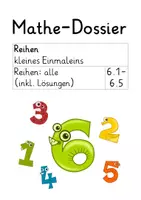 Vorschau - Unterrichtsreihen - 5 Dossiers kleines 1x1 - 6. Teil - alle Reihen - Deckblatt