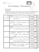 Vorschau - Arbeitsblätter - AB Schlüsselwörter zum Märchen "Der Froschkönig" - Seite 3
