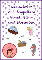 Vorschau - Arbeitsblätter - Merkwörter mit doppeltem Vokal - Deckblatt