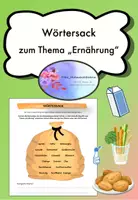 Vorschau - Arbeitsblätter - Wörtersack zur Ernährung - Deckblatt