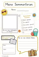 Vorschau - Arbeitsblätter - Meine Sommerferien - Faltbuch und Arbeitsblatt - Seite 2