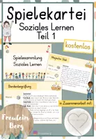 Vorschau - Spiele - Kostenlose Spielekartei - Soziales Lernen (Teil 1) - Deckblatt