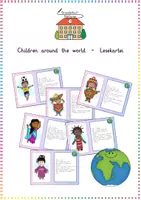 Vorschau - Arbeitsblätter - Kontinente & Children around the world: Lesekartei - Englisch - Kl. 3/4 - Deckblatt