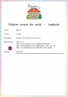 Vorschau - Arbeitsblätter - Kontinente & Children around the world: Lesekartei - Englisch - Kl. 3/4 - Seite 1