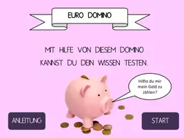 Vorschau - Interaktives Material - interaktives Domino zum Thema Euro - Deckblatt