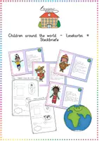 Vorschau - Arbeitsblätter - Kontinente & Children around the world: Lesekartei & Steckbrief Vorlage - Englisch - Kl. 3/4 - Deckblatt