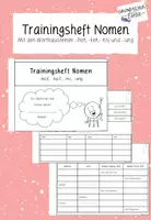 Vorschau - Stationenlernen - (Mini-) Trainingsheft Nomen (-heit, -keit, -ung, -nis) - Deckblatt