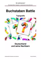 Vorschau - Spiele - Buchstabenbattle Topografie Deutschland und seine Nachbarn - Deckblatt