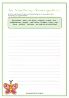 Vorschau - Arbeitsblätter - Schmetterling - Reizwortgeschichte - Seite 1