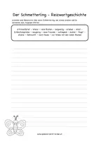 Vorschau - Arbeitsblätter - Schmetterling - Reizwortgeschichte - Seite 2