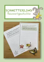 Vorschau - Arbeitsblätter - Schmetterling - Reizwortgeschichte - Deckblatt
