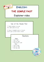 Vorschau - Arbeitsblätter - Explainer video: Simple Past + Worksheet + Solution Homeschooling (Language: English) - Deckblatt