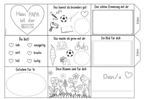 Vorschau - Mal- und Bastelvorlagen - Leporello zum Vatertag - Vatertagsgeschenk - Seite 3