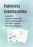 Vorschau - Arbeitsblätter - Participle Constructions (Rules) - Deckblatt