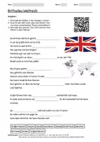 Vorschau - Arbeitsblätter - Arbeitsblatt zum Thema "Britisches Weltreich" + Onlineübung & MP3 + Mindmap - Deckblatt