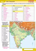 Vorschau - Arbeitsblätter - Indien Topographie - Seite 1