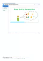 Vorschau - Arbeitsblätter - Reflexion Texte schreiben - Einen Bericht überarbeiten - Deckblatt
