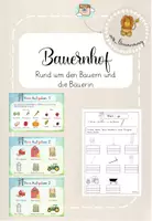 Vorschau - Arbeitsblätter - Bauernhof: Rund um den Bauern und die Bäuerin (Kl.1/2) - Deckblatt