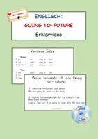 Vorschau - Arbeitsblätter - Erklärvideo/Explainer video: Going to-future + Arbeitsblatt (worksheet) + Lösung (solution) Homeschooling - Deckblatt
