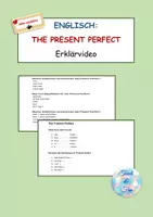 Vorschau - Arbeitsblätter - Materialpaket: Lernvideo/Erklärvideo: The Present Perfect + Present Perfect Progressive + Arbeitsblatt + Lösung Homeschooling - Deckblatt