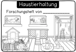 Vorschau - Unterrichtsreihen - Haustierhaltung - Deckblatt für das Forschungsheft - Seite 2