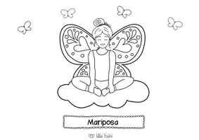 Vorschau - Mal- und Bastelvorlagen - Yoga butterfly pose coloring page 🇬🇧 🇪🇸 🇩🇪 - Seite 3