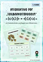 Vorschau - Interaktives Material - Teilbarkeitsregeln - interaktive PDF - Deckblatt