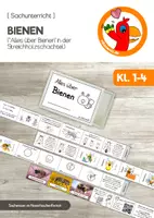 Vorschau - Mal- und Bastelvorlagen - Alles über Bienen - Leporello in der Streichholzschachtel - Deckblatt