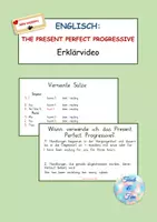 Vorschau - Arbeitsblätter - Erklärvideo/Explainer video: The Present Perfect Progressive + Arbeitsblatt (worksheet) + Lösung (solution) Homeschooling - Deckblatt