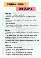 Vorschau - Arbeitsblätter - to write articles checklist, evaluation, assessment sheet, skill file, Operatoren Englisch - Deckblatt