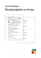 Vorschau - Arbeitsblätter - Grundlagen Java: Übungsaufgaben Arrays - Deckblatt
