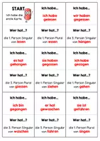 Vorschau - Spiele - Ich habe... wer hat? Zeitformen - Partizip Perfekt - Seite 1