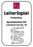 Vorschau - Stationenlernen - Leiterlispiel - Zeitformen - Präteritum - Deckblatt