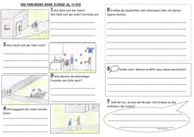 Vorschau - Arbeitsblätter - (buntes) Mini-Lapbook Verlorener Sohn Klasse 3/4 - Seite 2