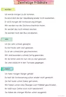 Vorschau - Arbeitsblätter - Zweitelige Prädikate: Hilfsverben und zweiteilige Verben finden - Seite 2
