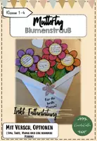 Vorschau - Mal- und Bastelvorlagen - Muttertagsgeschenk Blumenstrauß - Basteln und Schreiben - Deckblatt