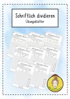 Vorschau - Arbeitsblätter - Schriftlich dividieren - Übungsblätter mit Selbstkontrolle - Deckblatt