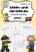 Vorschau - Arbeitsblätter - Lesen und Verstehen | Berufe | Lesetexte zum Leseverstehen & Textverständnis | Lesen Deutsch Grundschule - Deckblatt