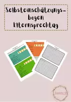 Vorschau - Anderer Materialtyp - Selbsteinschätzungsbogen Elternsprechtag - Deckblatt